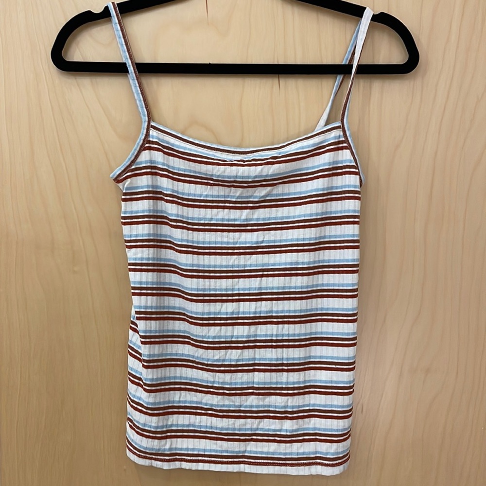 Madewell striped ribbed tank top